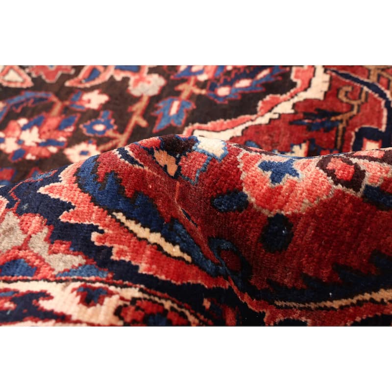 ECARPETGALLERY Hand-knotted Kayseri Vintage Dark Red Wool Rug - 6'4 x 9'9