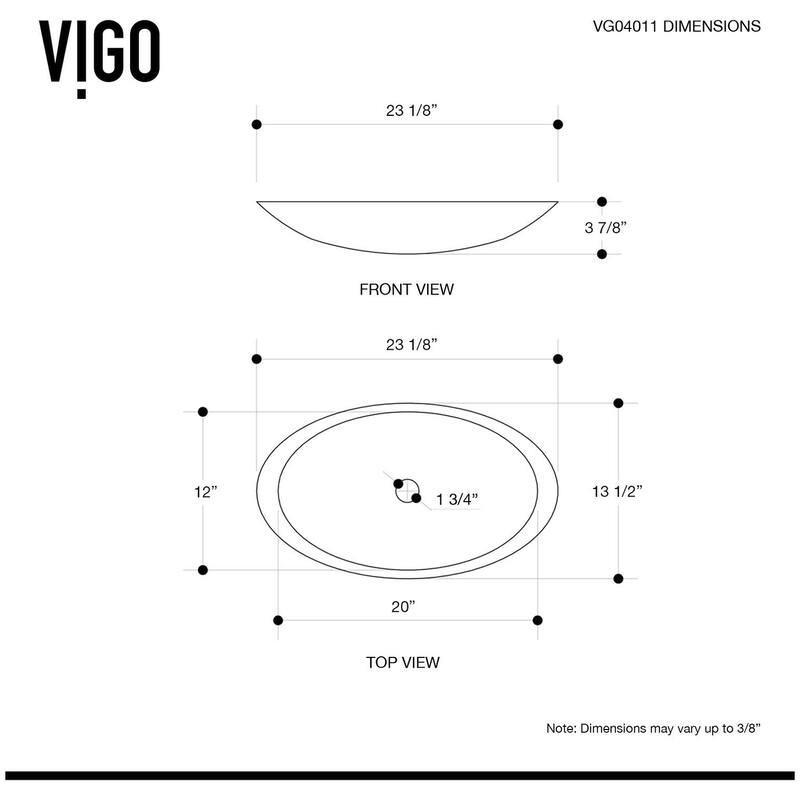 Vigo Wisteria 23-1/8" Matte Stone� Vessel Bathroom Sink with Olus