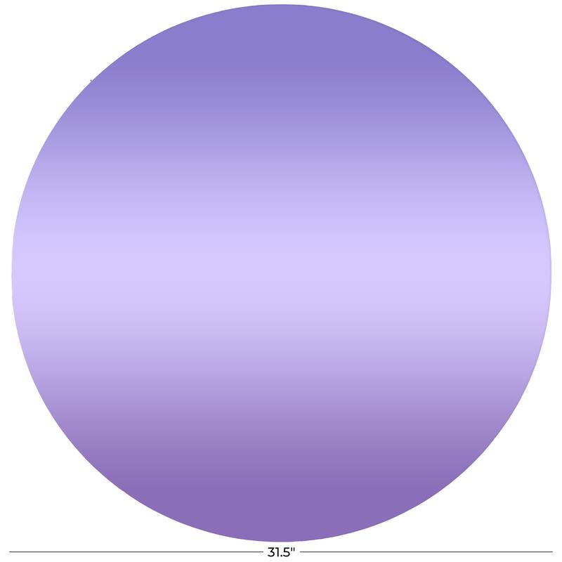 Wood Round Tinted Wall Mirror - Purple, Blue or Beige - Roche River Decor