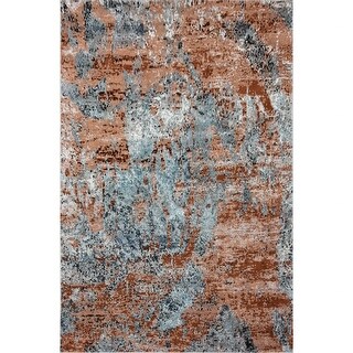Rustic Brown Abstract Area Rug - Bed Bath & Beyond - 34775259