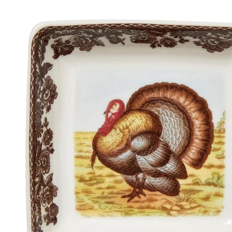 Spode Woodland Set of 4 Square Dishes - 3x3