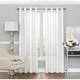 Eclipse Liberty Light-filtering Sheer Single Curtain Panel - 84 Inches - White