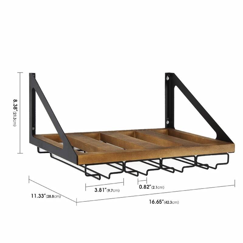 Design Rustic Wood Wall Mount - 11.33"D x 8.38"W x 16.65"H