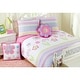 preview thumbnail 1 of 7, Cozy Line Pink Blossom Cotton Reversible Quilt Bedding Set With Decorative Pillows