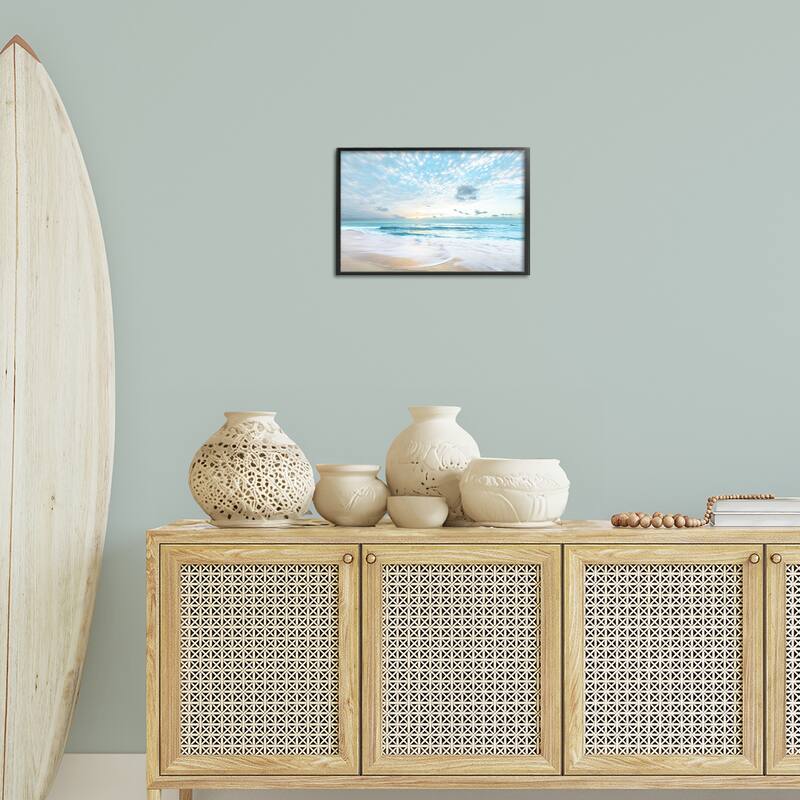 Stupell Sun Bleached Ocean Shore Framed Giclee Art Design By Danita Delimont