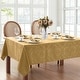 preview thumbnail 1 of 1, Caiden Elegance Damask Tablecloth 52" Square - Gold