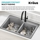 preview thumbnail 26 of 42, KRAUS Forteza Granite 33 inch 60/40 Undermount Drop-in Kitchen Sink