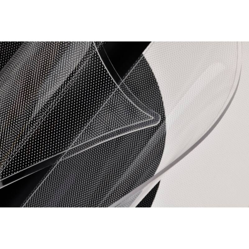 Geneva - 18 Inch LED Flush Mount - Matte Black - Silk Screened Acrylic Lens