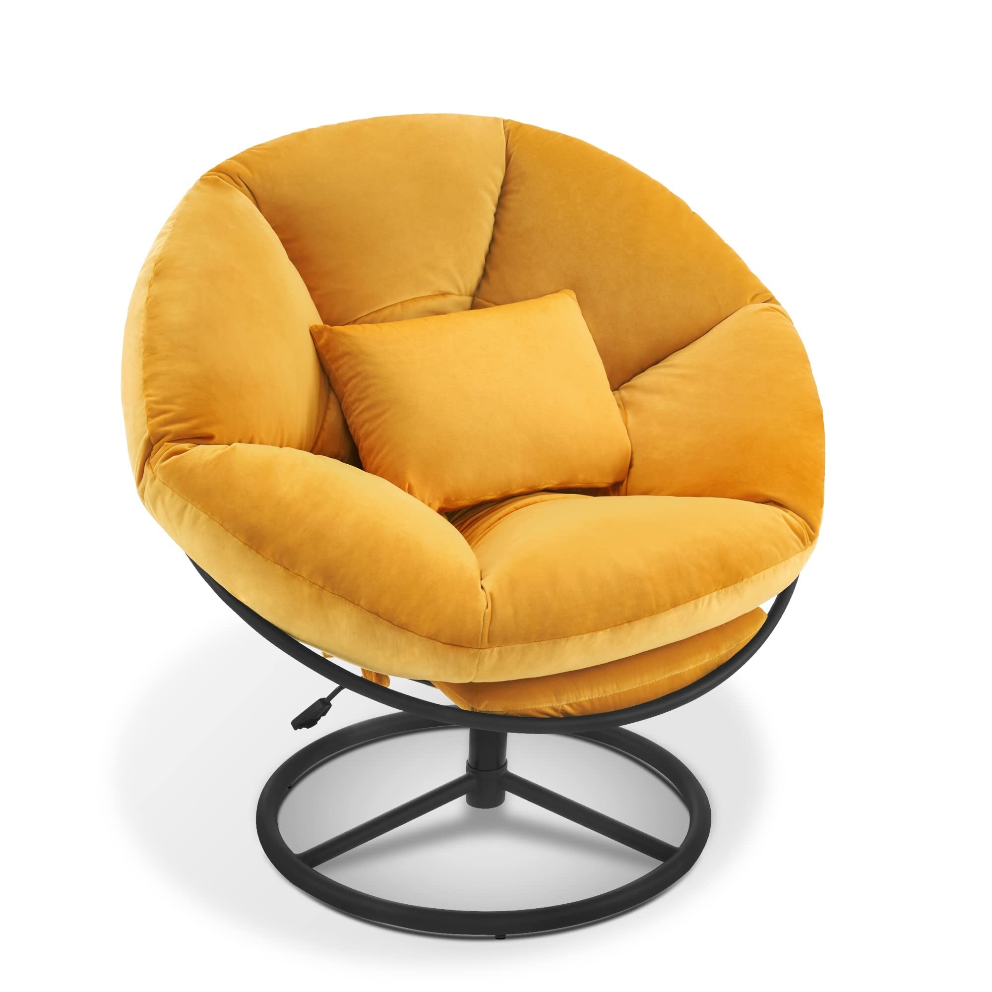 Swivel Papasan Chairs Cozy Chair with Height Adjustment Velvet
