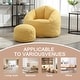 preview thumbnail 17 of 37, Microfiber Upholstered High Density Memory Foam Round Lazy Bean Bag Sofa Chair with Ottoman