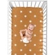 preview thumbnail 4 of 4, Pumpkin Boho Sun Boy or Girl Fitted Crib Sheet - Orange and White Bohemian Celestial Sky Gender Neutral Desert Sunshine Nature