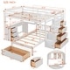 preview thumbnail 9 of 7, Modern Full Over Twin Bunk Bed With Desk,Drawers and Shelves