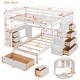 preview thumbnail 5 of 34, Storage-Savvy Design Full over Twin Bunk Bed with Desk, Drawers and Shelves