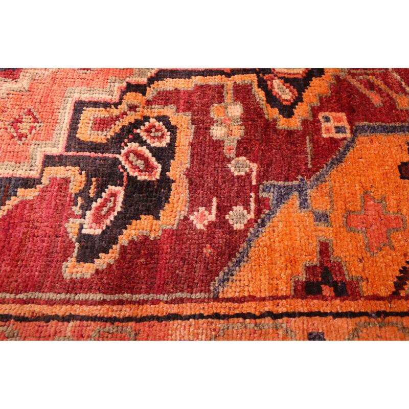 ECARPETGALLERY Hand-knotted Melis Vintage Red Wool Rug - 4'3 x 6'11