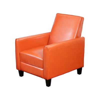 Recliner Push Back Chair For Elegant Home Décor Orange