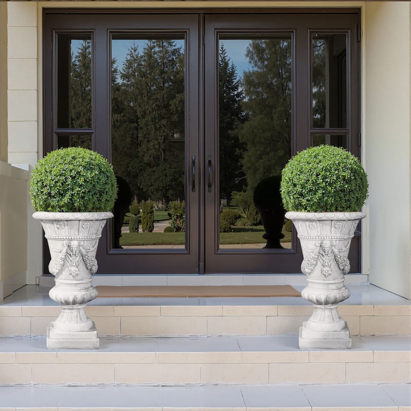 Christopher Knight Home- Lee Garden Outdoor MGO Urn Set Of 2