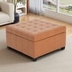 preview thumbnail 1 of 51, Veronica Contemporary Tufted Leather Storage Ottoman by Christopher Knight Home