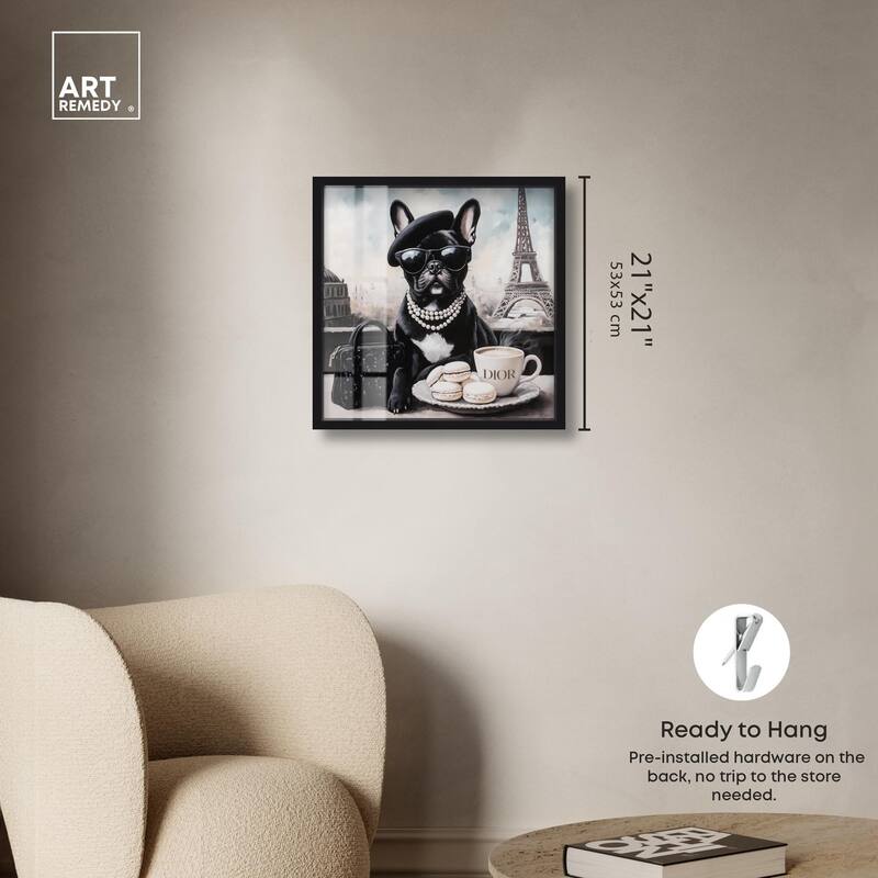 Frenchie in Paris Treats Shadowbox by Art Remedy