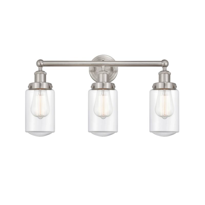 Innovations Lighting 616-3W-10-25 Dover Vanity Dover 3 Light 25" Wide - Brushed Satin Nickel / Clear