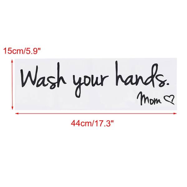 Shop Letter Wash Your Hands Wall Sticker Self Stick Decal For Living Room Black On Sale Overstock 29169719