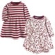 preview thumbnail 1 of 0, Touched by Nature Baby and Toddler Girl Organic Cotton Long-Sleeve Dresses 2pk, Berry Branch 2T - Baby Toddler Berry Branch Long Sleeve