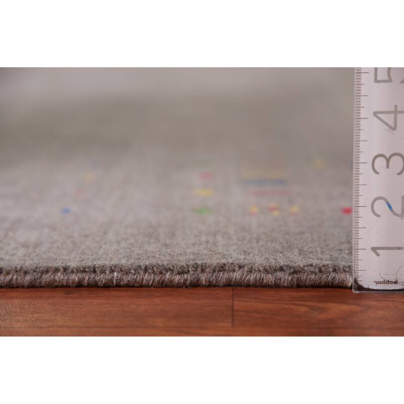 Tribal Gabbeh Indian Area Rug Handmade Bedroom Wool Carpet - 8'0" x 9'10"