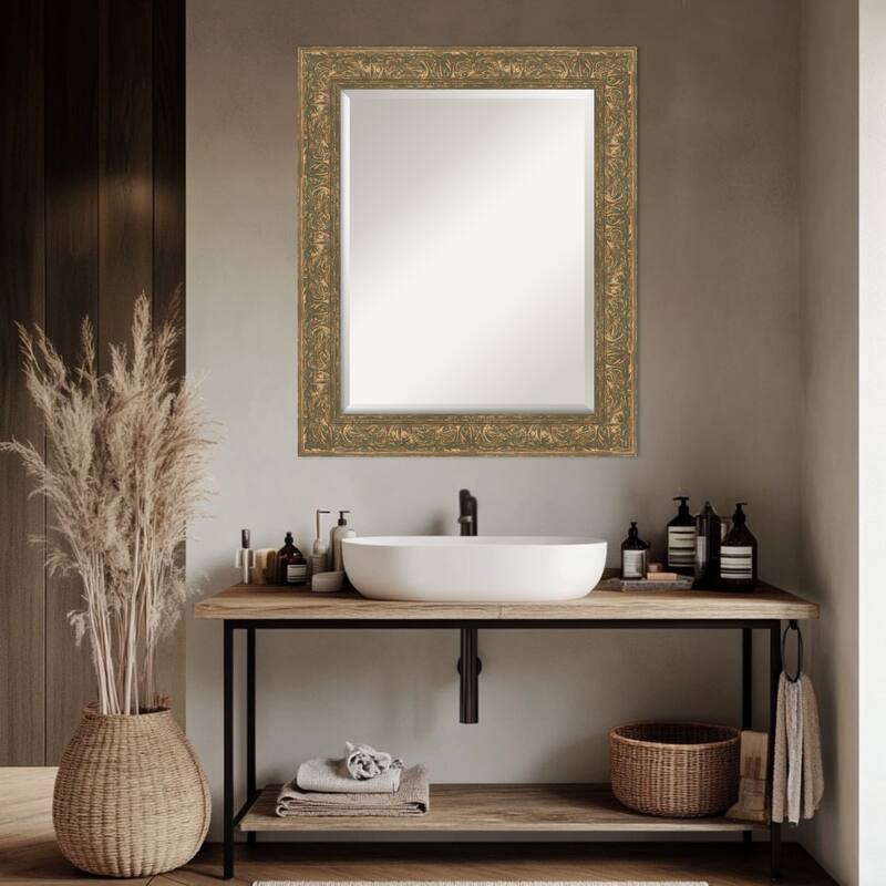 Luxe Beveled Framed Bathroom Vanity Wall Mirror