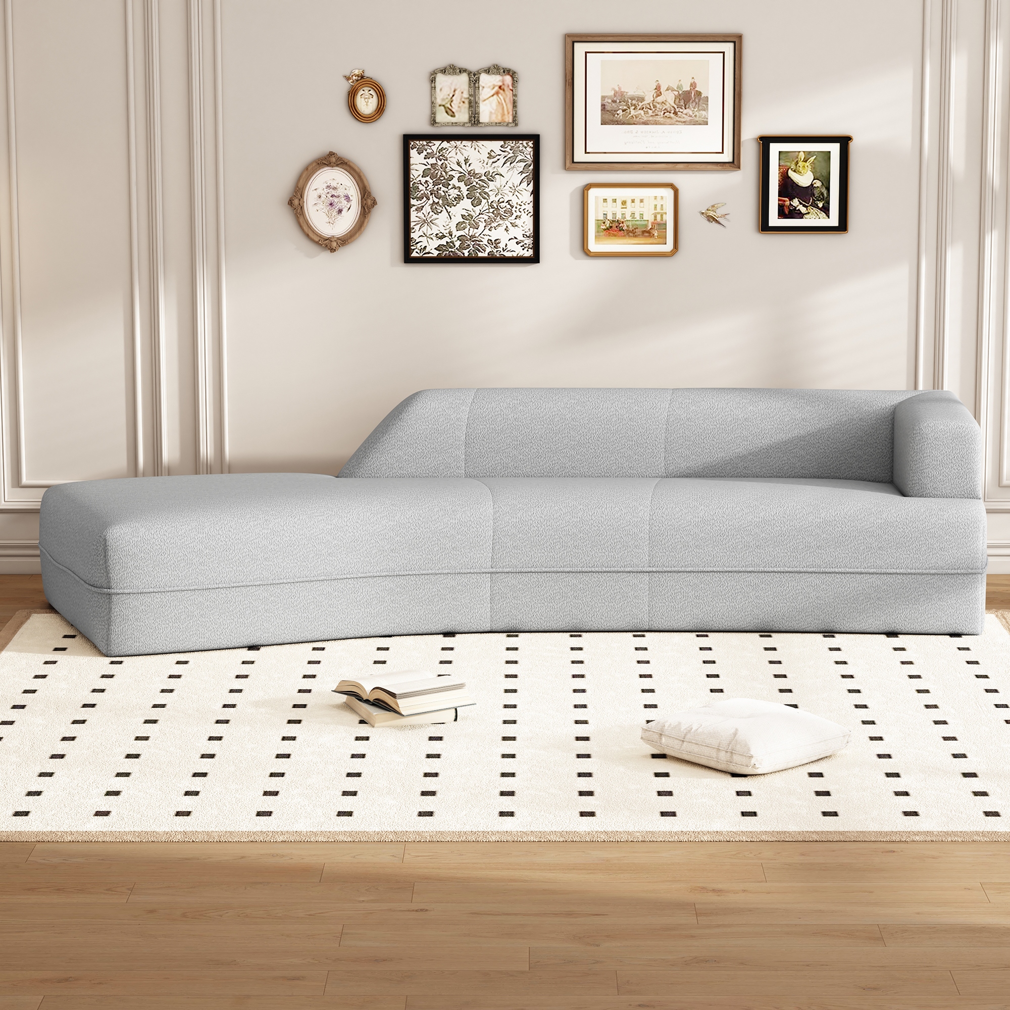 Modern curved shop chaise lounge