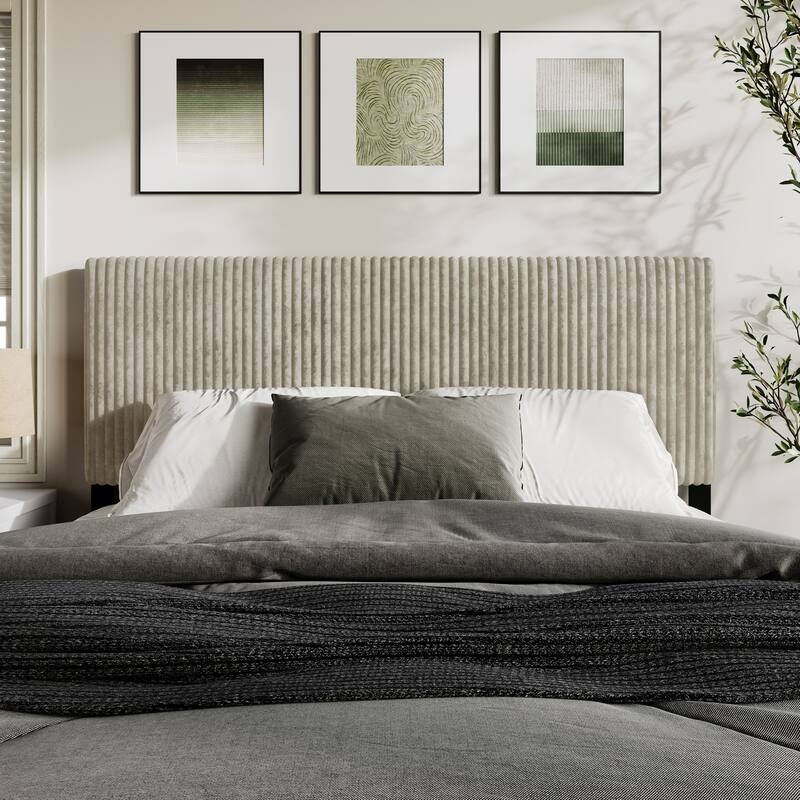 Clayfell Romney Upholstered Headboard - Beige - Queen