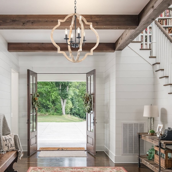 Modern farmhouse 2024 entryway chandelier