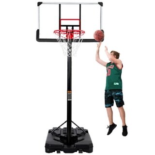 Colorful lights Basketball Hoop Basketball System 7.5ft-10ft Height Adjustable Basketball System for Indoor Outdoor Use LED Basketball Hoop Lights Waterproof,Super Bright to Play at Night Outdoors 