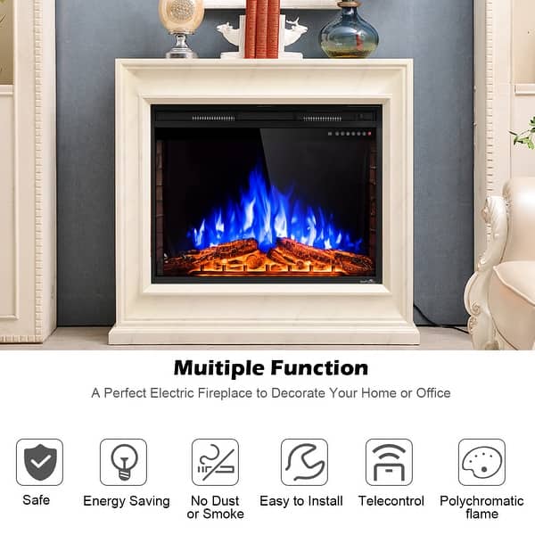 Shop Goflame 36 750w 1500w Fireplace Heater Electric Embedded
