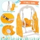 preview thumbnail 5 of 22, 4 In 1 Toddler Slide And Swing Set Kids Freestanding Climber Slide Playset With Basketball Hoop Rocket Themed Slide