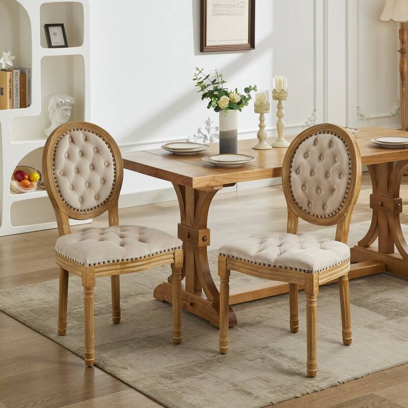 French Dining Chair with Nailhead Trim Set of 6