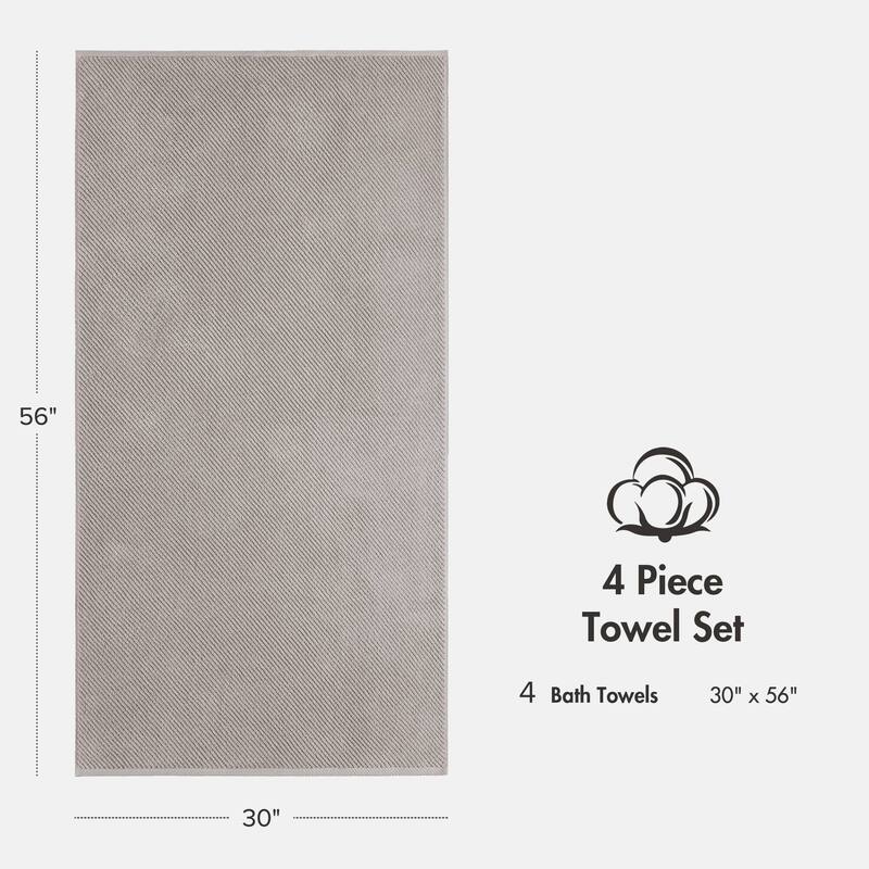 Madison Park Diagonal Ribbed Cotton Quick Dry Towel Set