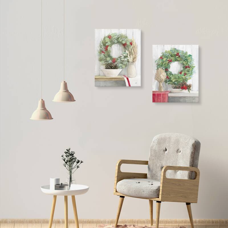 Natural Christmas I, Natural Christmas II Canvas Art Prints
