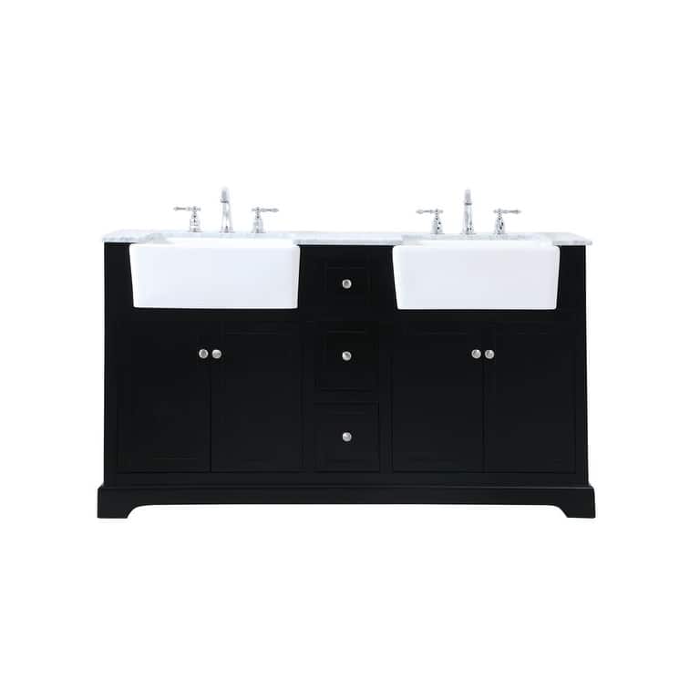 Elegant Lighting VF60260D Franklin 60" Free Standing Double Basin