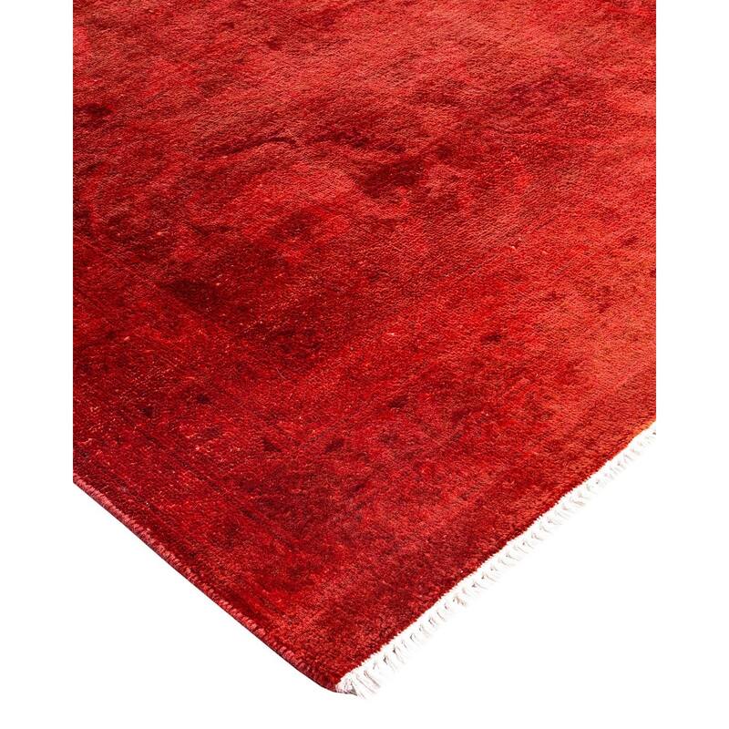 Contemporary Overdyed Wool Hand Knotted Area Rug - 9' 2" x 11' 10"