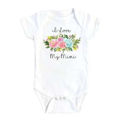 Mimi Floral - Baby Boy Girl Clothes Infant Bodysuit Funny Cute Newborn