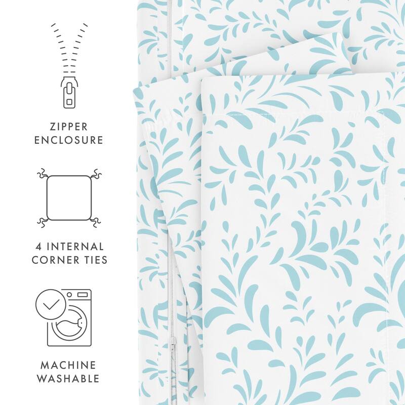 Becky Cameron Burst of Vines 3 Piece Duvet Cover Set