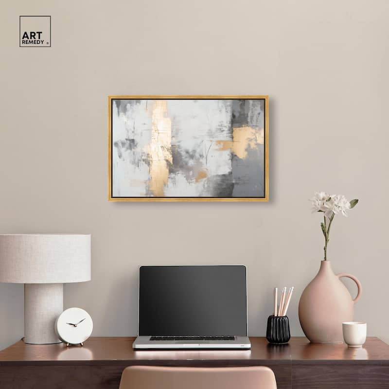 Gilded Gray III Canvas by Art Remedy