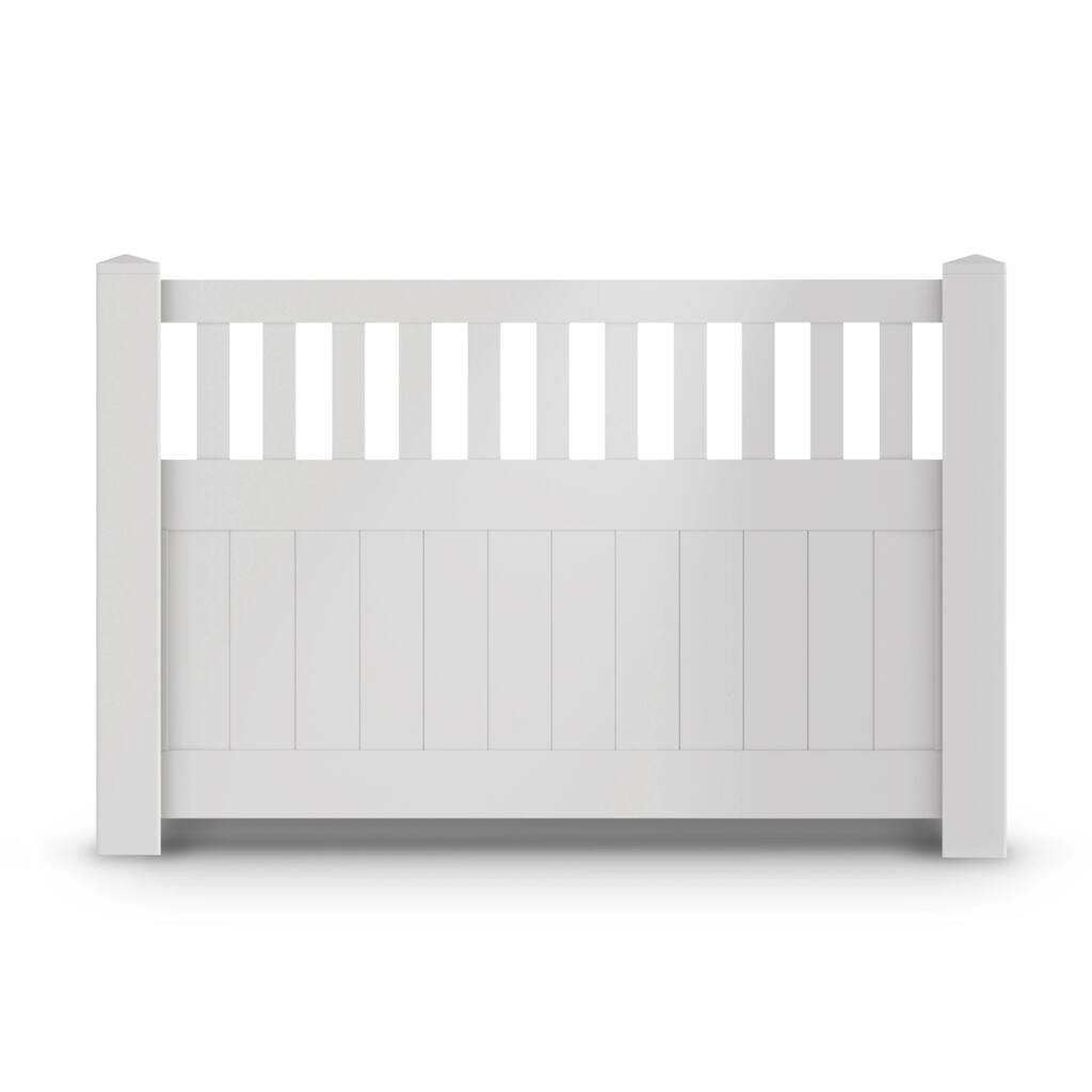 ALEKO’s Denver Series Vinyl Privacy Fence with Line Post and Post Cap