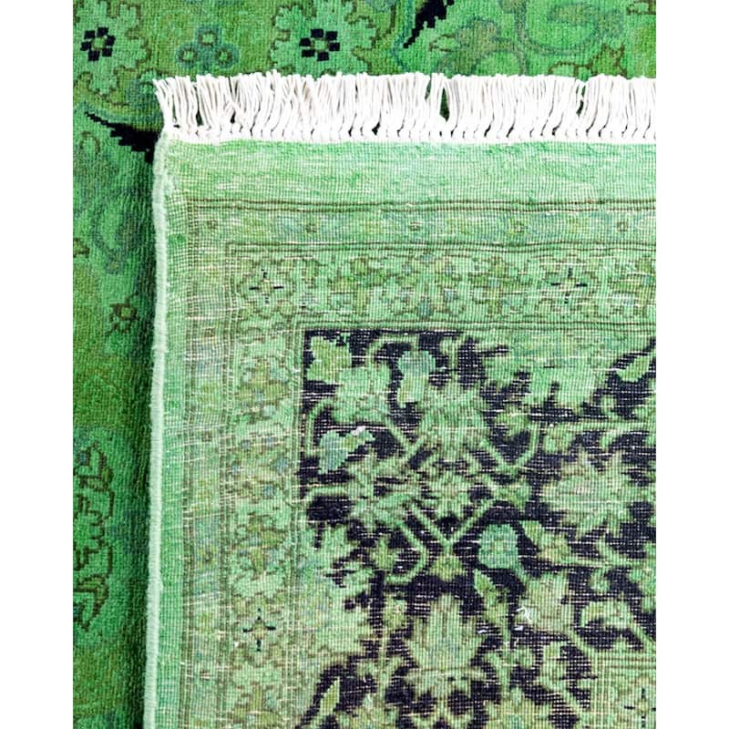 Contemporary Overdyed Wool Hand Knotted Area Rug - 6' 1" x 13' 6"