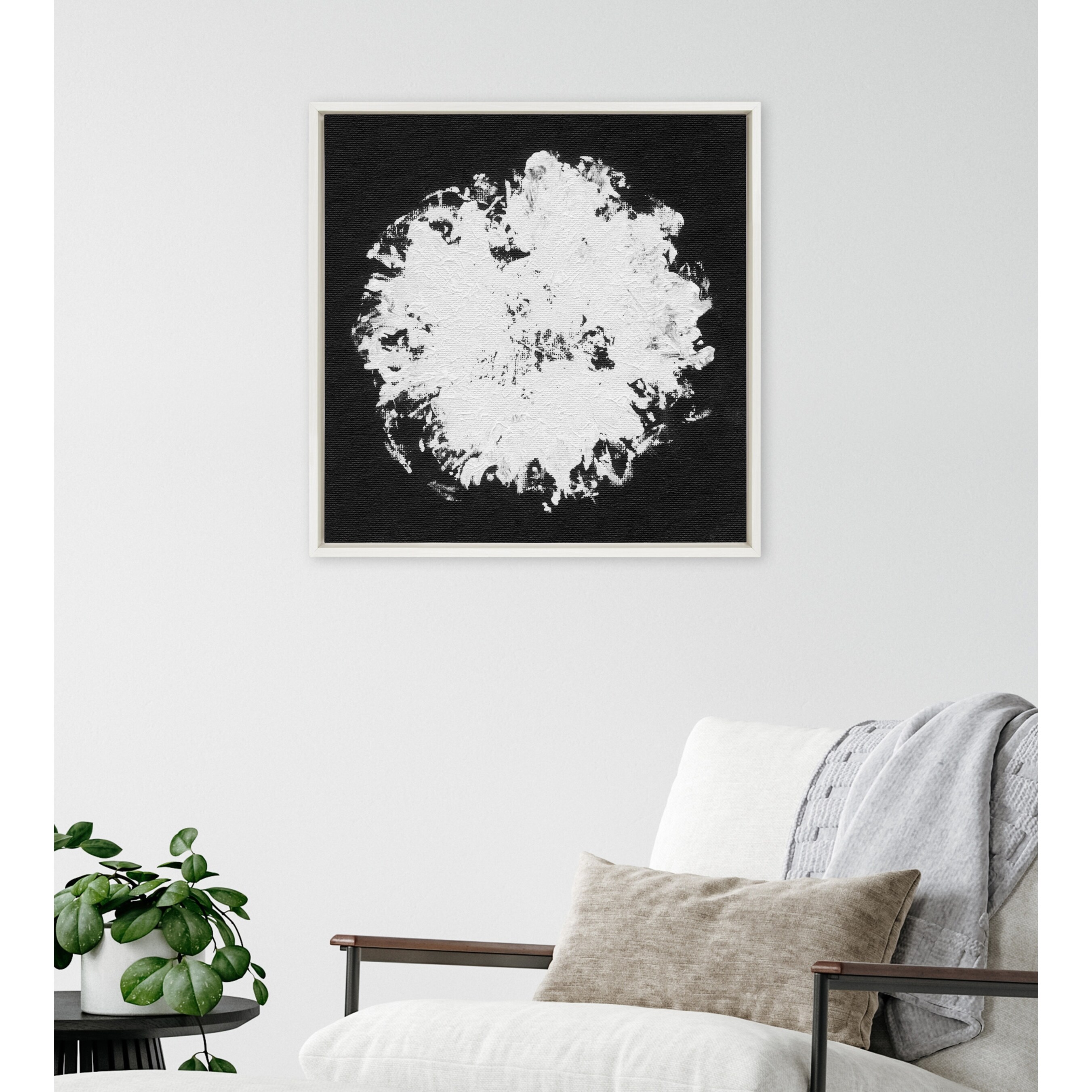 Kate and Laurel Sylvie BW Invert Framed Canvas by Mentoring Positives