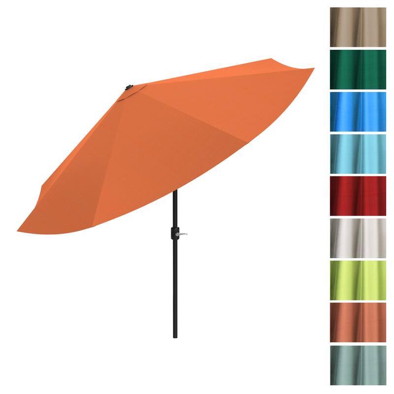 Pure Garden 10 ft Patio Umbrella with Auto Tilt and Hand Crank