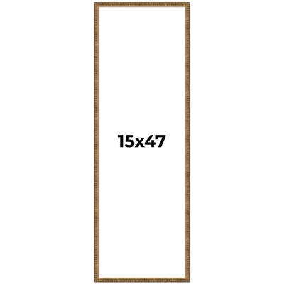 15x47 Frame Gold Kingsley Distressed Solid Wood Picture Frame Width
