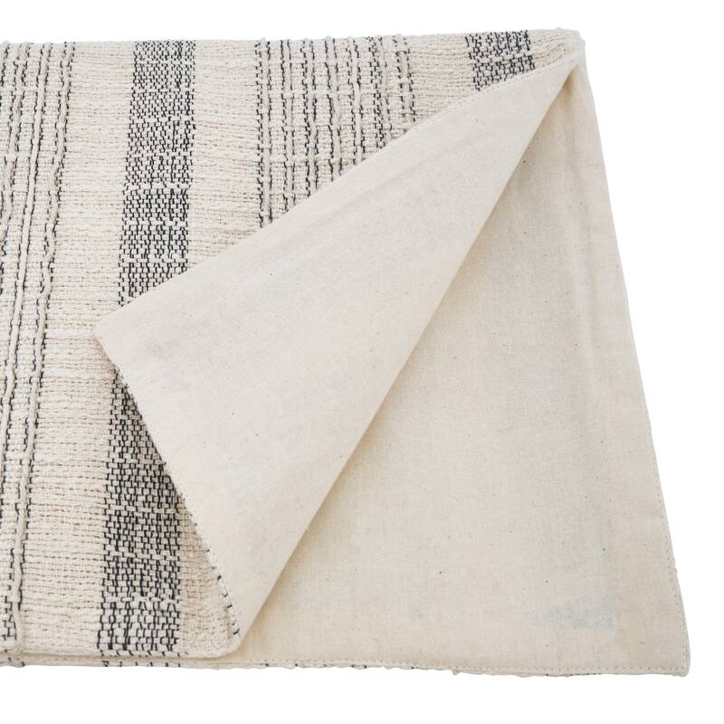 Striped Woven Cotton Table Runner