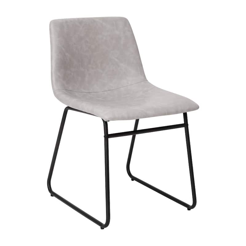 18 Inch Indoor Dining Table Chairs, LeatherSoft Upholstery-Set of 2