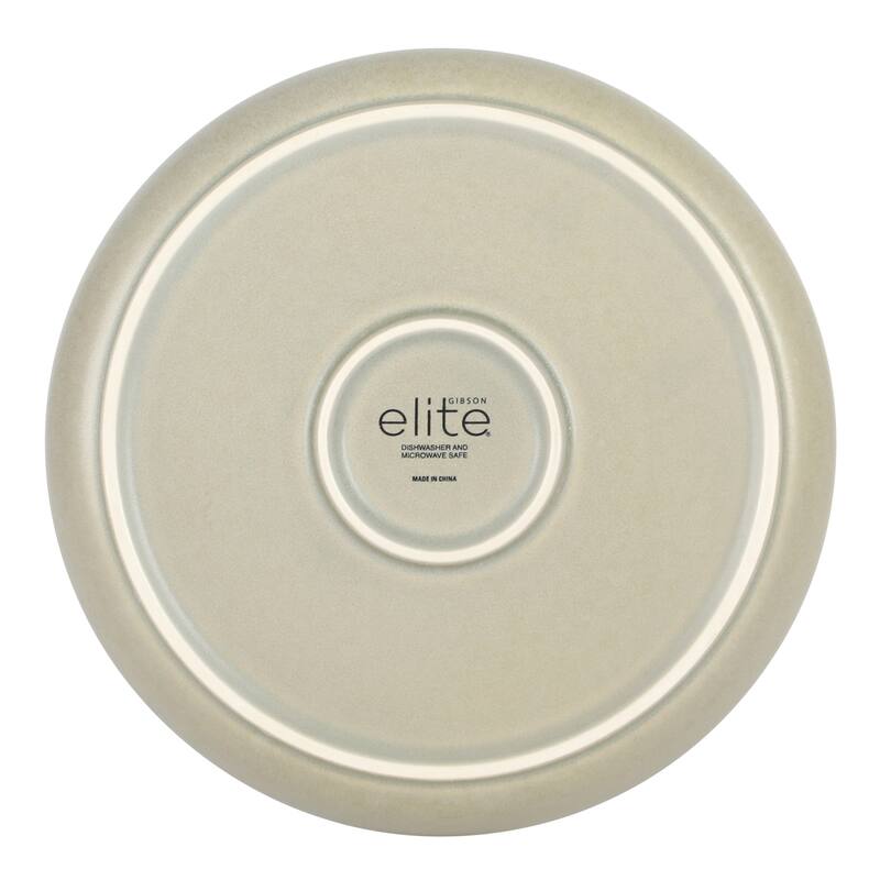 Gibson Elite Laguna Bliss 16 Piece Stoneware Reactive Glaze (Service for 4) Ceramic Plates and Bowls Dinnerware Set
