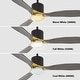 preview thumbnail 23 of 38, ExBrite 52 inch LED Ceiling Fan,Walnut Solid Wood Blades,Remote Control,DC Motor